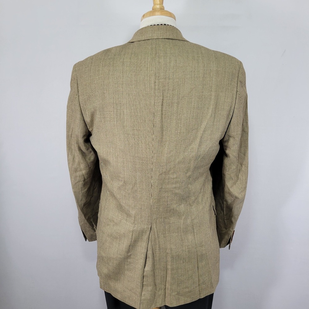 Lauren Ralph Lauren Men's Sport Coat Blazer Two Button Beige Silk Wool Size 40L - Picture 11 of 14
